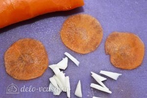 Салат-коктейль: Нарезаем морковь для украшения