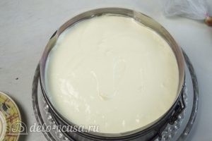 Карамельный чизкейк без выпечки: Сырный слой
