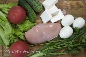 Салат с курицей и фетой: Ингредиенты