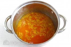 Суп из вермишели быстрого приготовления: фото к шагу 11.
