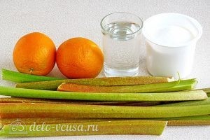 Варенье из ревеня с апельсинами: Ингредиенты