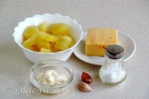 Салат из ананасов с сыром и чесноком: Ингредиенты