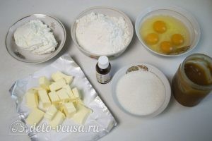 Ванильные кексы с начинкой: Ингредиенты