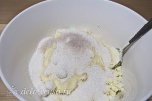 Чизкейк с вишней: Добавить ванильный сахар