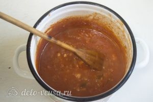 Томатный соус с базиликом: Варим до готовности