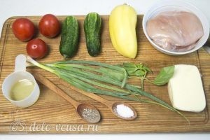 Овощной салат с курицей: Ингредиенты