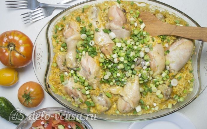 Рецепт куриные ножки с рисом в духовке рецепт с фото