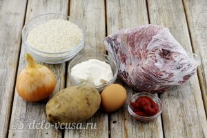 Тефтели с рисом в духовке: Ингредиенты