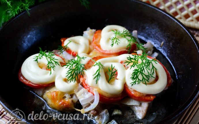 Рецепт мясо по-французски из свинины с помидорами