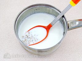 Молочный суп перловый: Добавить горячее молоко