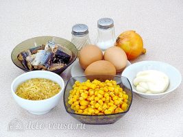 Рыбный салат с рисом: Ингредиенты