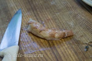 Фриттата с креветками: Очистить креветки