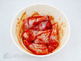 Куриные голени в духовке с кетчупом: Уберите в холодильник