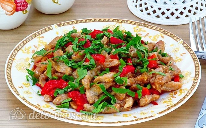 Мясо по-китайски с овощами