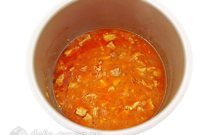 Гуляш из свинины в мультиварке: Тушить мясо Гуляш из свинины в мультиварке: Тушить мясо