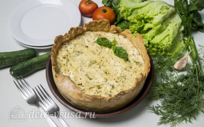 Рецепт киш с курицей и сыром