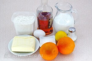 Блинчики Креп Сюзетт с апельсиновым соусом: Ингредиенты