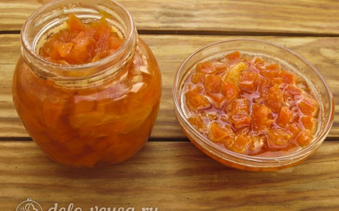 Тыквенный конфитюр с мандаринами: Переложить конфитюр в банки Тыквенный конфитюр с мандаринами: Переложить конфитюр в банки