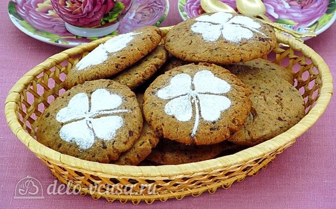 Рецепт песочное печенье с кусочками шоколада