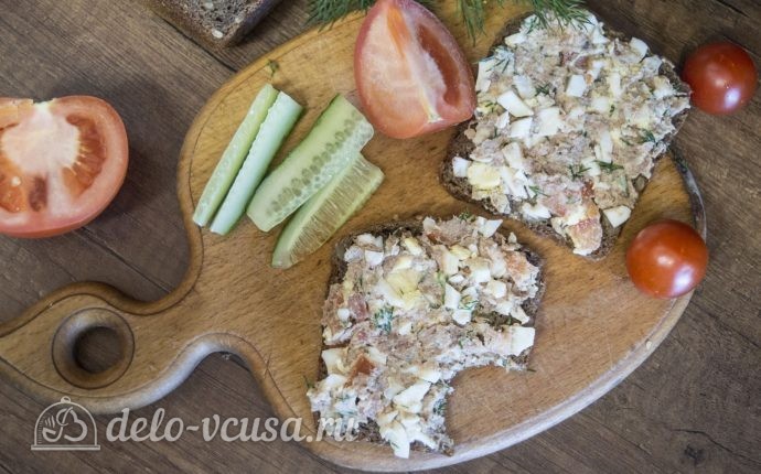 Рецепт бутерброды с тунцом, помидорами и яйцом
