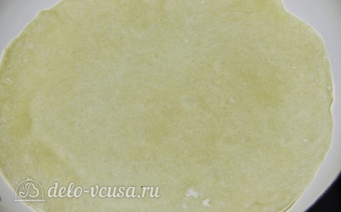 Тортилья из пшеничной муки: Обжарить на сковороде