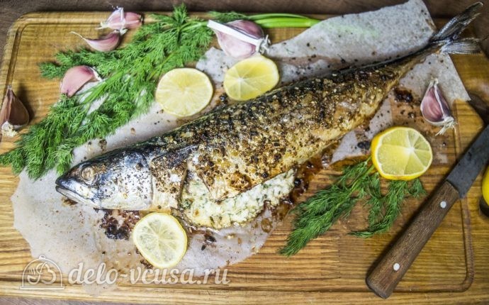 Рецепт запеченная скумбрия с адыгейским сыром