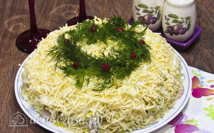 Рецепт салат марго с курицей и грибами