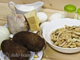 Салат Марго с курицей и грибами: Ингредиенты