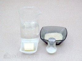Рисовая каша на воде (вязкая): Ингредиенты