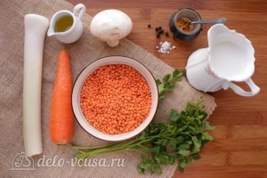Суп-пюре из чечевицы со сливками: Ингредиенты