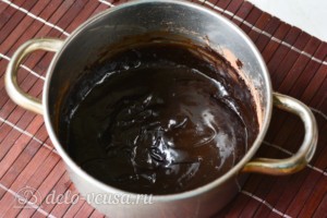 Шоколадная глазурь на воде из какао: фото к шагу 4.