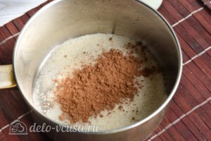 Шоколадная глазурь из какао за 5 минут: фото к шагу 2.