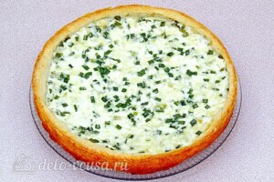 Пирог с зернёным творогом и сыром: фото к шагу 12.