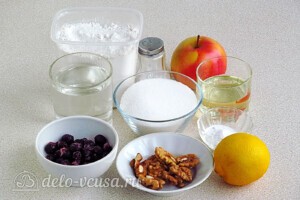 Постные маффины со смородиной и яблоком: Ингредиенты
