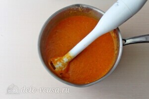 Суп-пюре из чечевицы с овощами: фото к шагу 8.