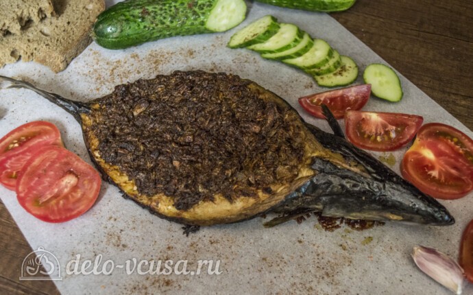 Рецепт фаршированная скумбрия лодочка с овощами