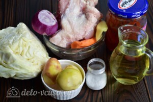 Борщ с курицей без свеклы: Ингредиенты