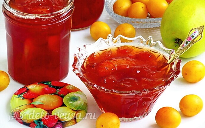 Рецепт варенье из жёлтой алычи с яблоками