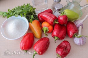 Запеченный перец в маринаде на зиму: Ингредиенты