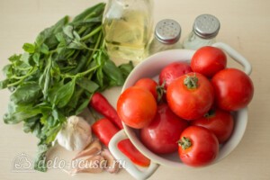 Томатный соус с базиликом на зиму: Ингредиенты