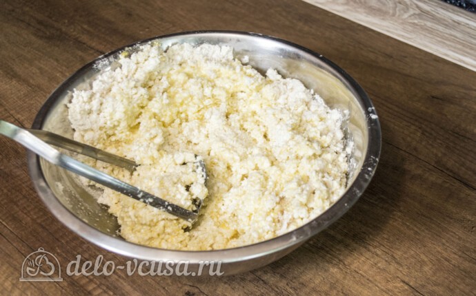 Творожное печенье с кокосовой стружкой: фото к шагу 2.