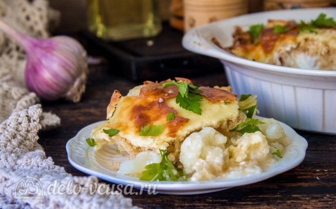 Рецепт цветная капуста, запеченная с сыром