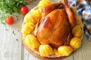 Сочная курица и картошка-гармошка: фото к шагу 12.