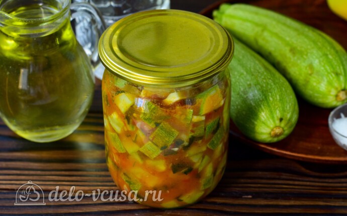 "Юрча" из кабачков на зиму: фото к шагу 7.