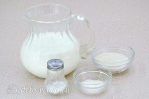 Манная каша на молоке: Ингредиенты