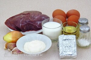 Печёночные рулетики с плавленым сыром: Ингредиенты