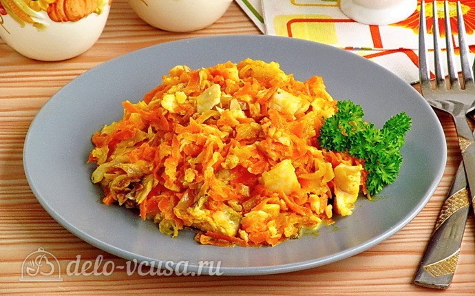 Рецепт хек с овощами и сметаной