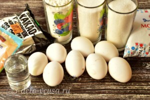 Домашний торт "Птичье молоко": Ингредиенты