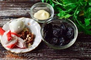 Закуска "Мидии" из чернослива: Ингредиенты