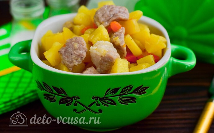Рецепт мясное рагу с капустой за 20 минут